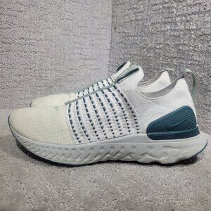 Nike White and Teal Athletic Shoes
